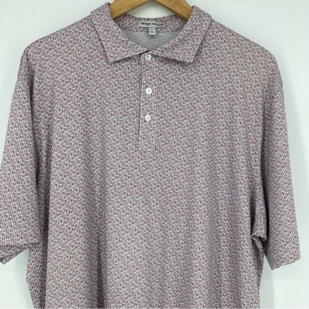 Peter Millar Surf’s Up Pilot Mill Men’s Polo Shirt Pima Cotton Short Sleeve XL